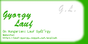 gyorgy lauf business card